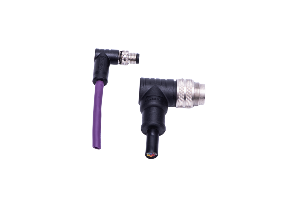 M8 90 Degree Down Angle Waterproof Connector