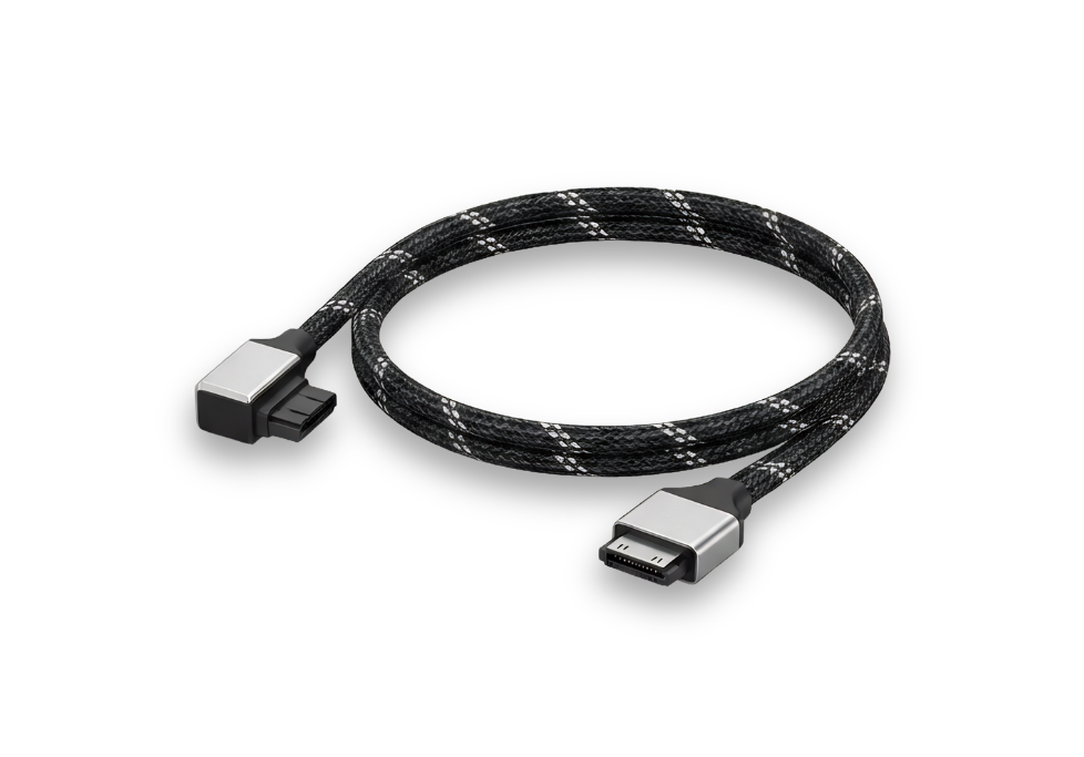 MCIO 8X to SlimSAS 8i (SFF-8654) Right-Angle Cable