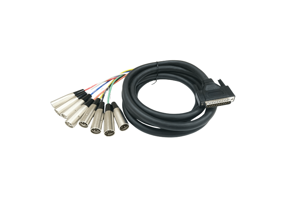 D-SUB 25P(M) to XLR Audio Connector 89M-101 Cable