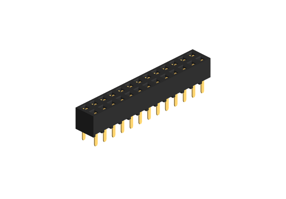 2.54mm Female Header SMT Dual Row Connector