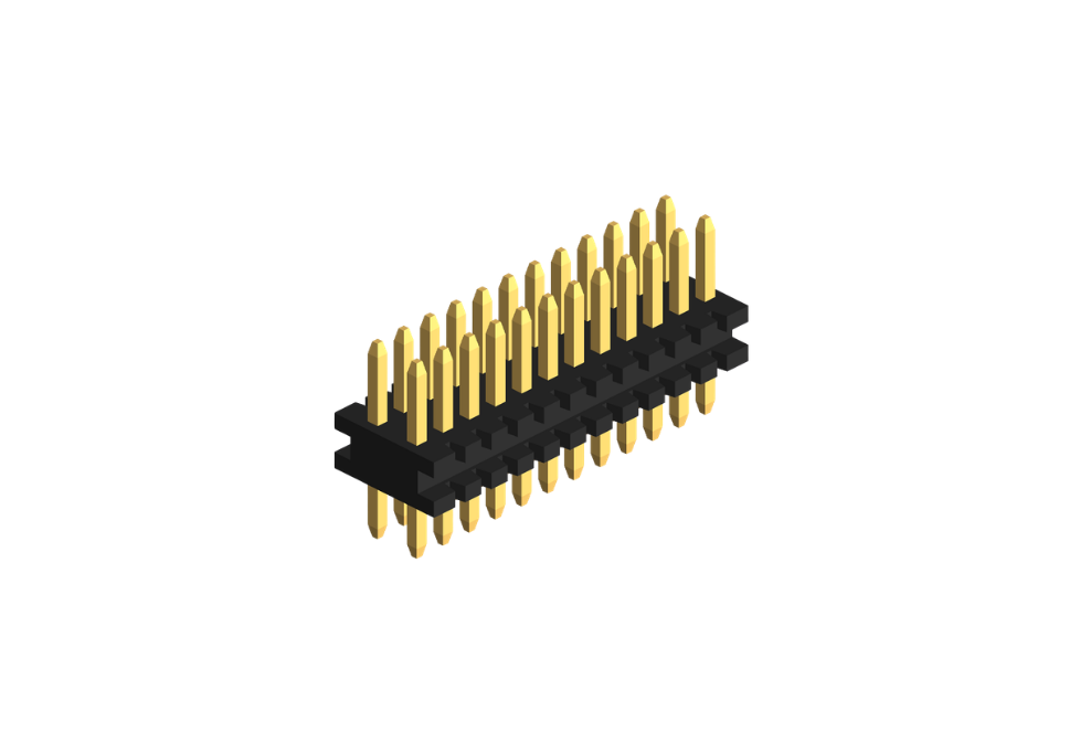 Dual Row 0.8mm Pitch Gold Plated Pin Header Connector