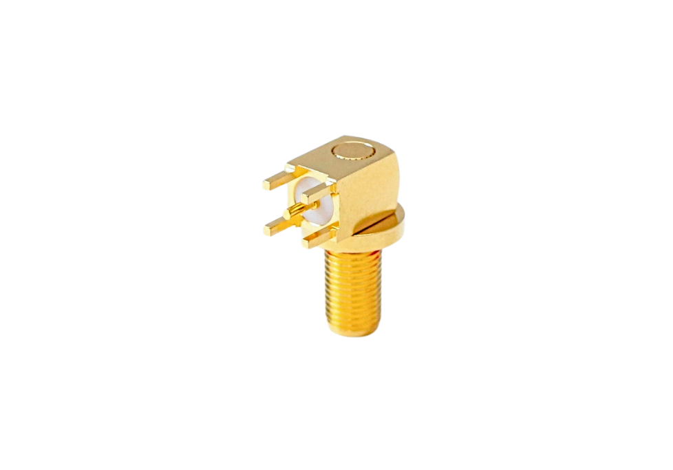 SMA Right Angle Bulkhead Jack with O-Ring, PCB Mount